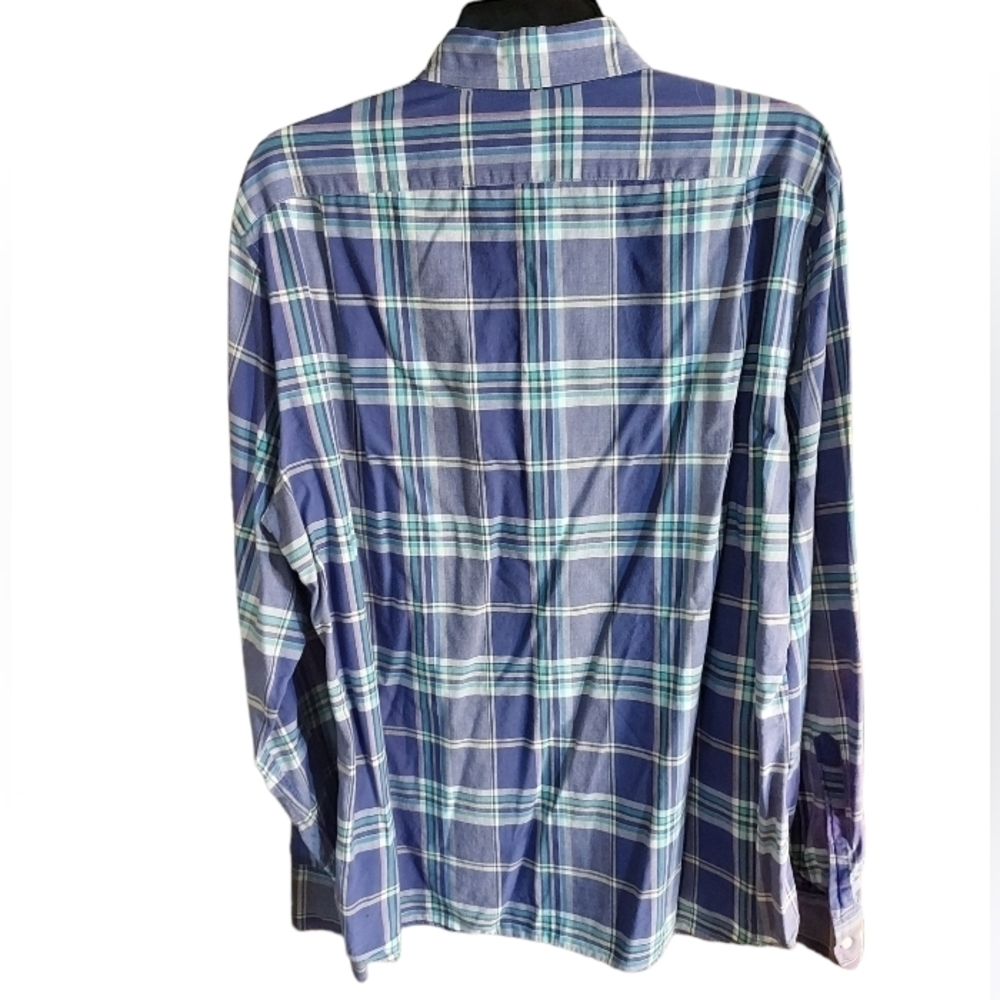 J. Crew Green and Blue Casual Button Down Shirt - Picture 5 of 9